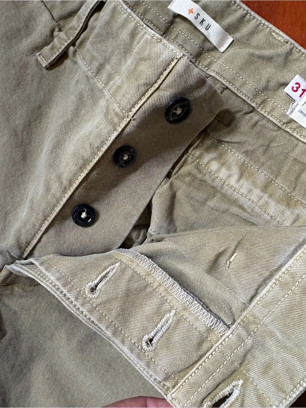 SKU imogene + Willie Slim Straight field tan jeans